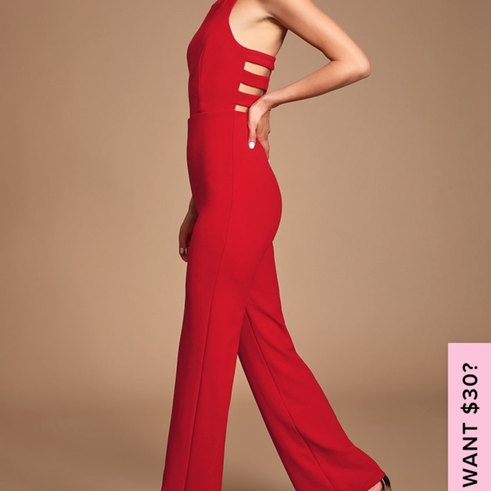Lulu’s Red Jumpsuit